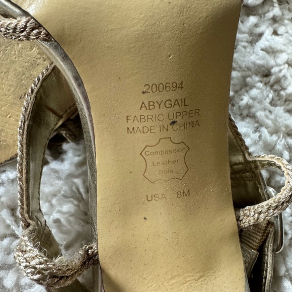 Michael Shannon women’s fancy evening gold open toe going out high heel … - Picture 4 of 4